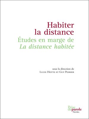 cover image of Habiter la distance